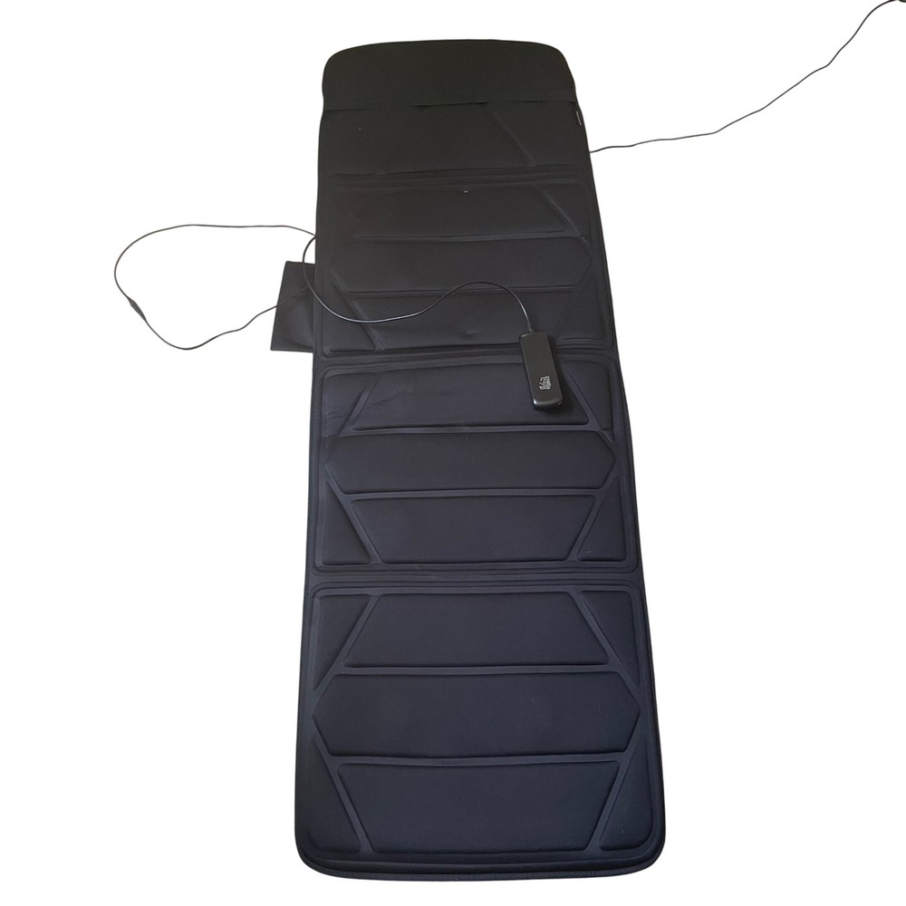 Snailax SL-391S 10 Motors Massage Mat with Heat Full Body Vibration Pad Black